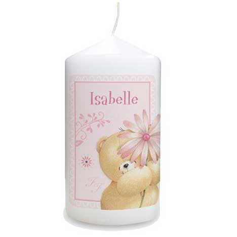 Personalised Forever Friends Big Flower Candle